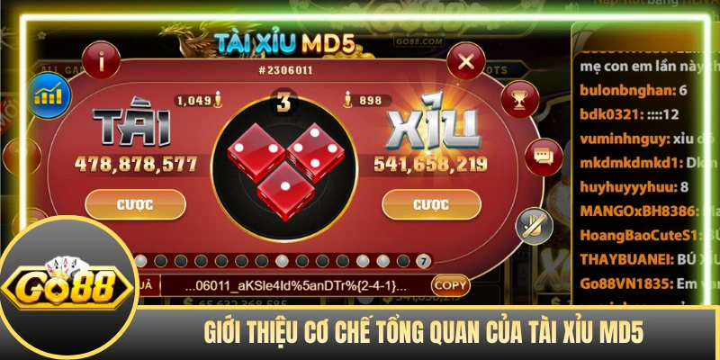 Giới thiệu cơ chế tổng quan của tài xỉu MD5